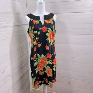 Kim Rogers Bold Tropical Floral Shift Dress 14 FREE SHIP
